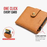 Warm Tan ZEVRA Click Wallet