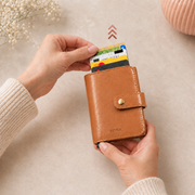Warm Tan ZEVRA Click Wallet