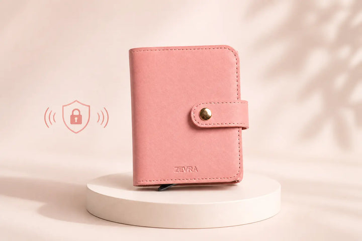 Blush ZEVRA Click Wallet with RFID protection